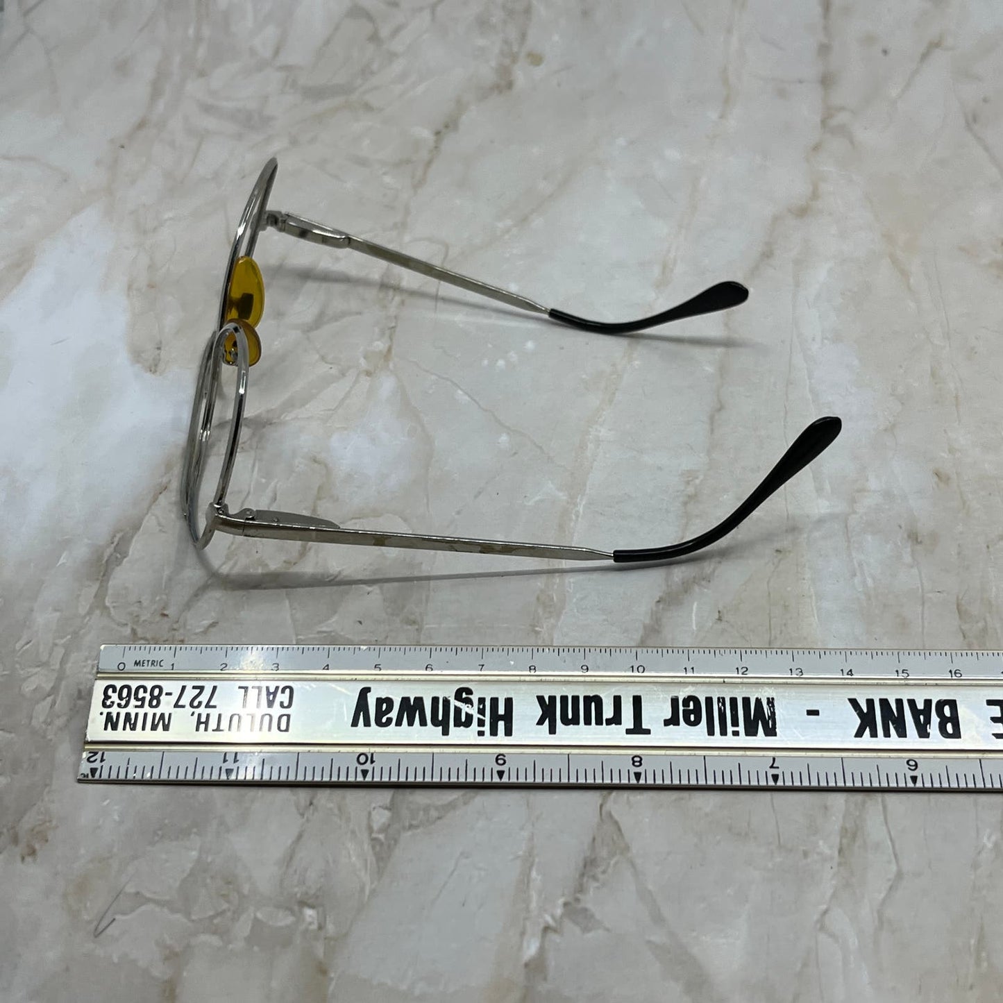 Vintage Aviator Cottet Silver Tone Sunglasses Eyeglasses Frames TD5G1-8