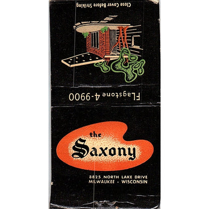 The Saxony Milwaukee WI Vintage Matchbook Cover SF3-Y4