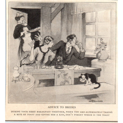 Advice To Brides Comic Humor Binwood 1924 Magazine Ad AF7-LJ1