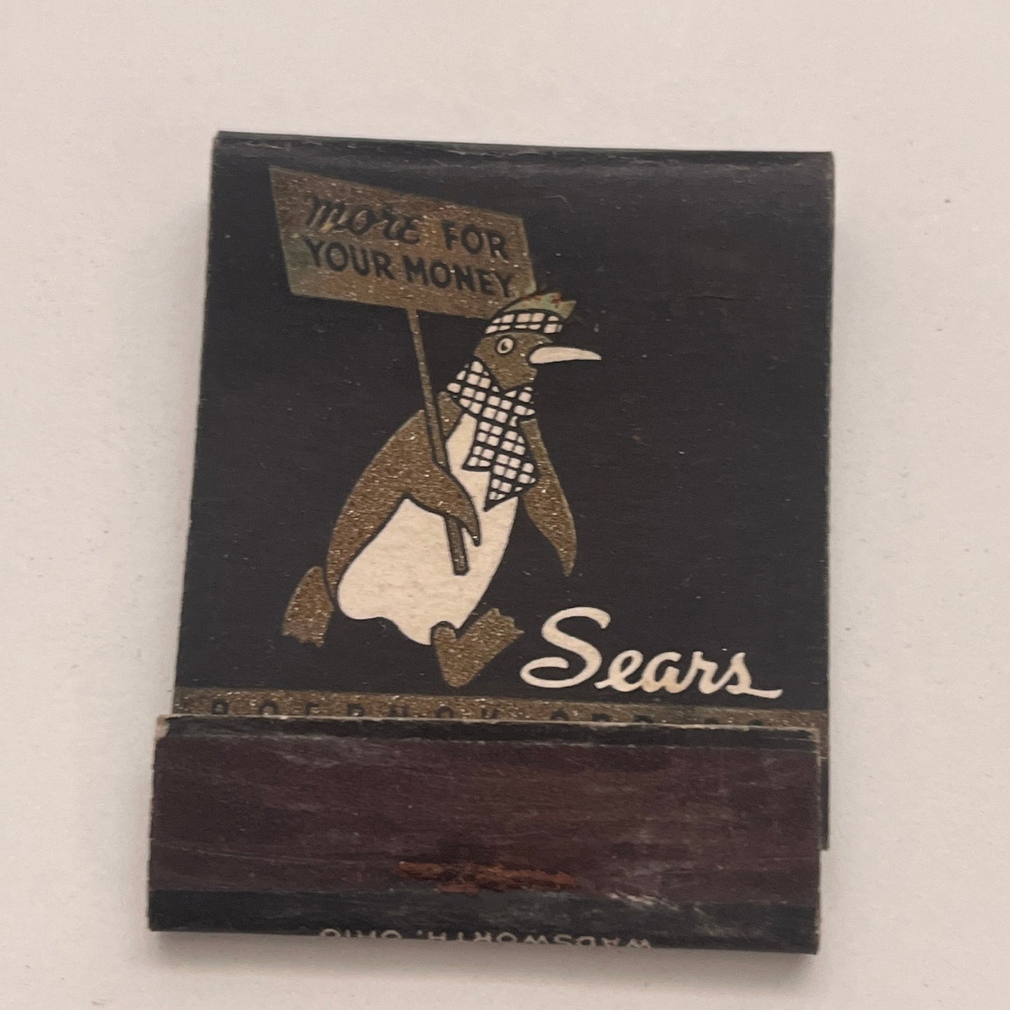 Sears Roebuck Kenmore Coldspot Refrigerators Penguin Matchbook Cover TB8-MB2-7