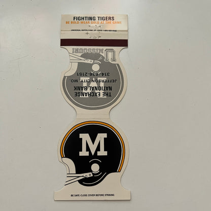 Mizzou Fighting Tigers Football 1986-87 Schedule Vintage Matchbook Cover SC5-MB1
