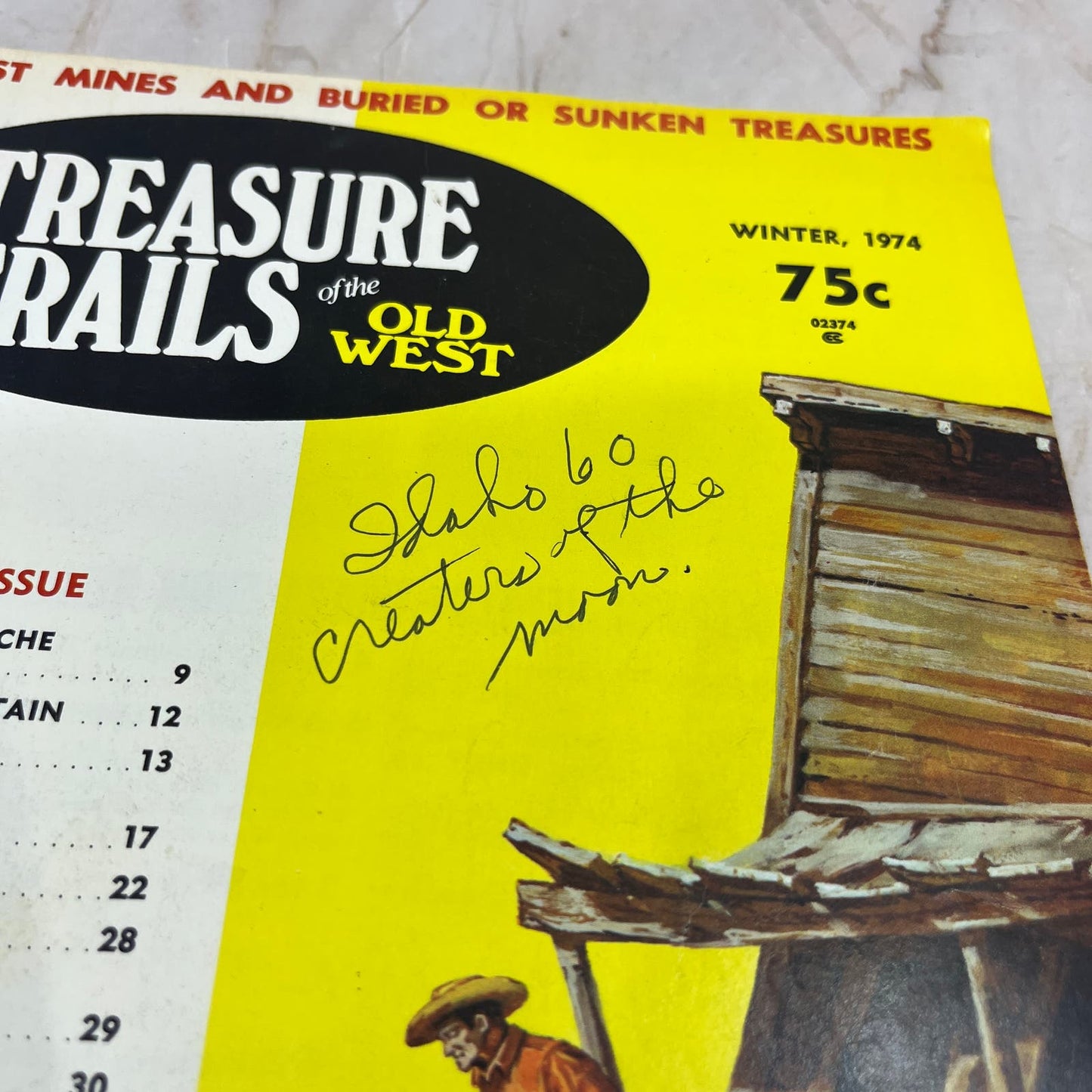 1974 Winter - Treasure Trails of the Old West Magazine John Cash Mine M20