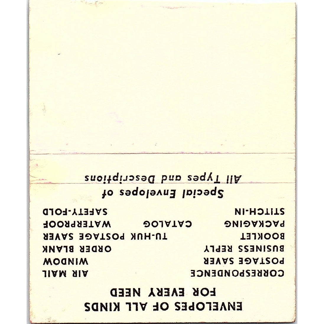 Garden City Envelope Co Chicago Vintage Large Matchbook Cover TH2-Y2