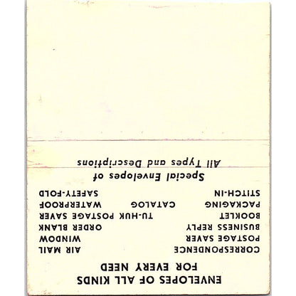 Garden City Envelope Co Chicago Vintage Large Matchbook Cover TH2-Y2