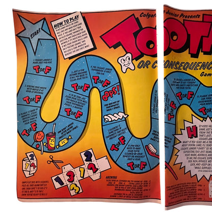 Colgate Toothpaste - Tooth or Consequences Game 1989 Ad B25