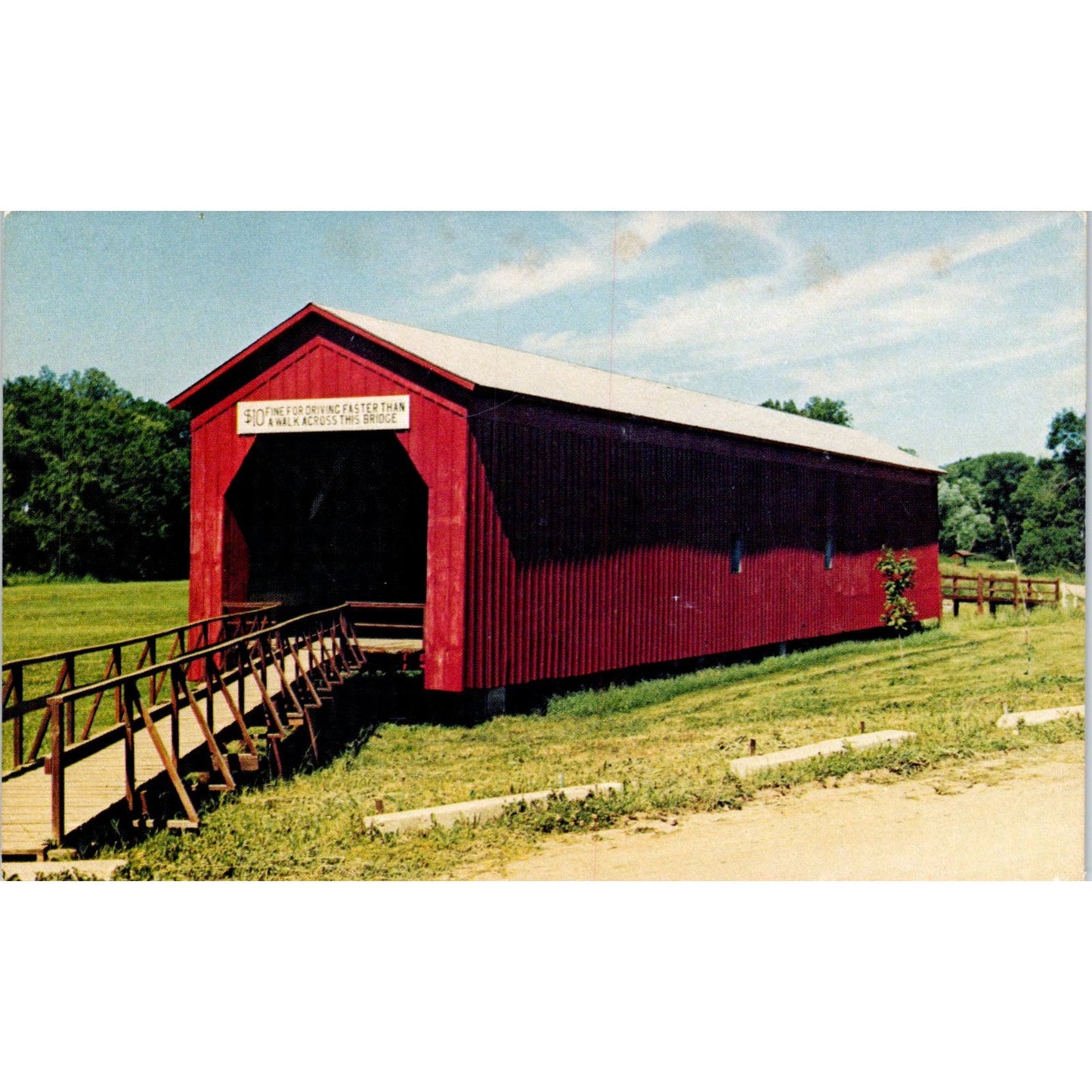 Zumbrota Bridge Covered Bridge Park Minnesota Covered Bridge Postcard PC6