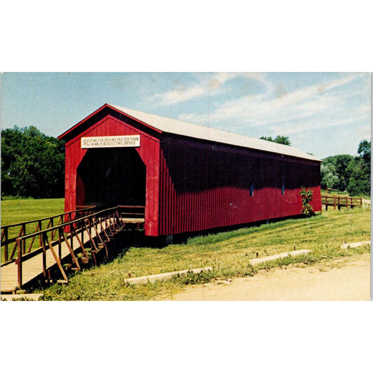 Zumbrota Bridge Covered Bridge Park Minnesota Covered Bridge Postcard PC6