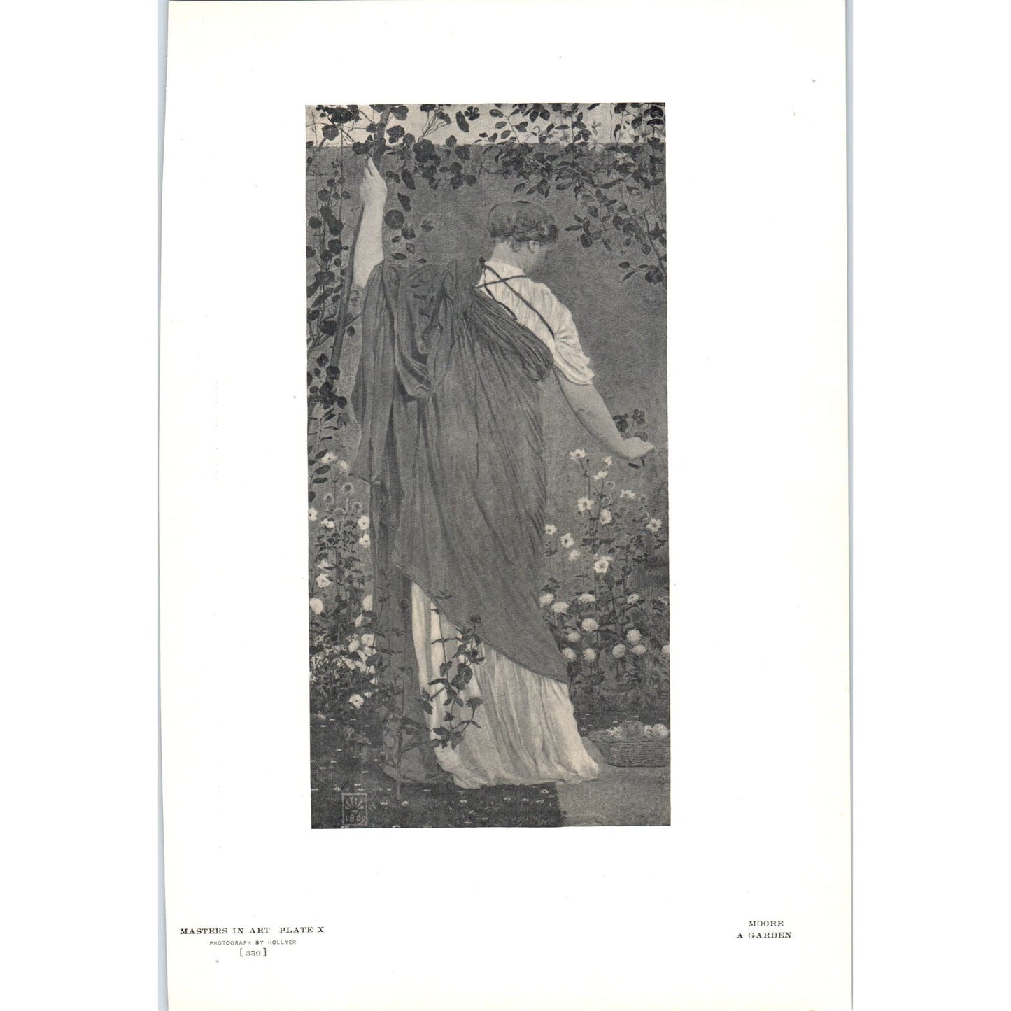 A Garden - Moore c1905 Art Print D14