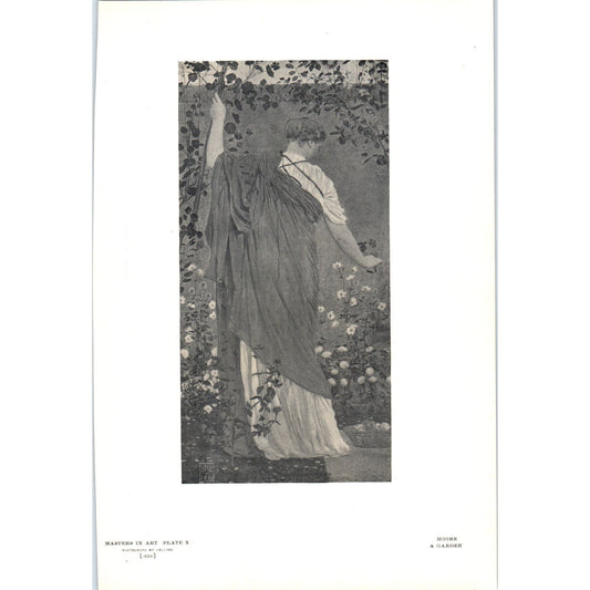A Garden - Moore c1905 Art Print D14