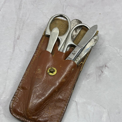 Vintage Swank Saddle Leather Men's Grooming Kit SE2