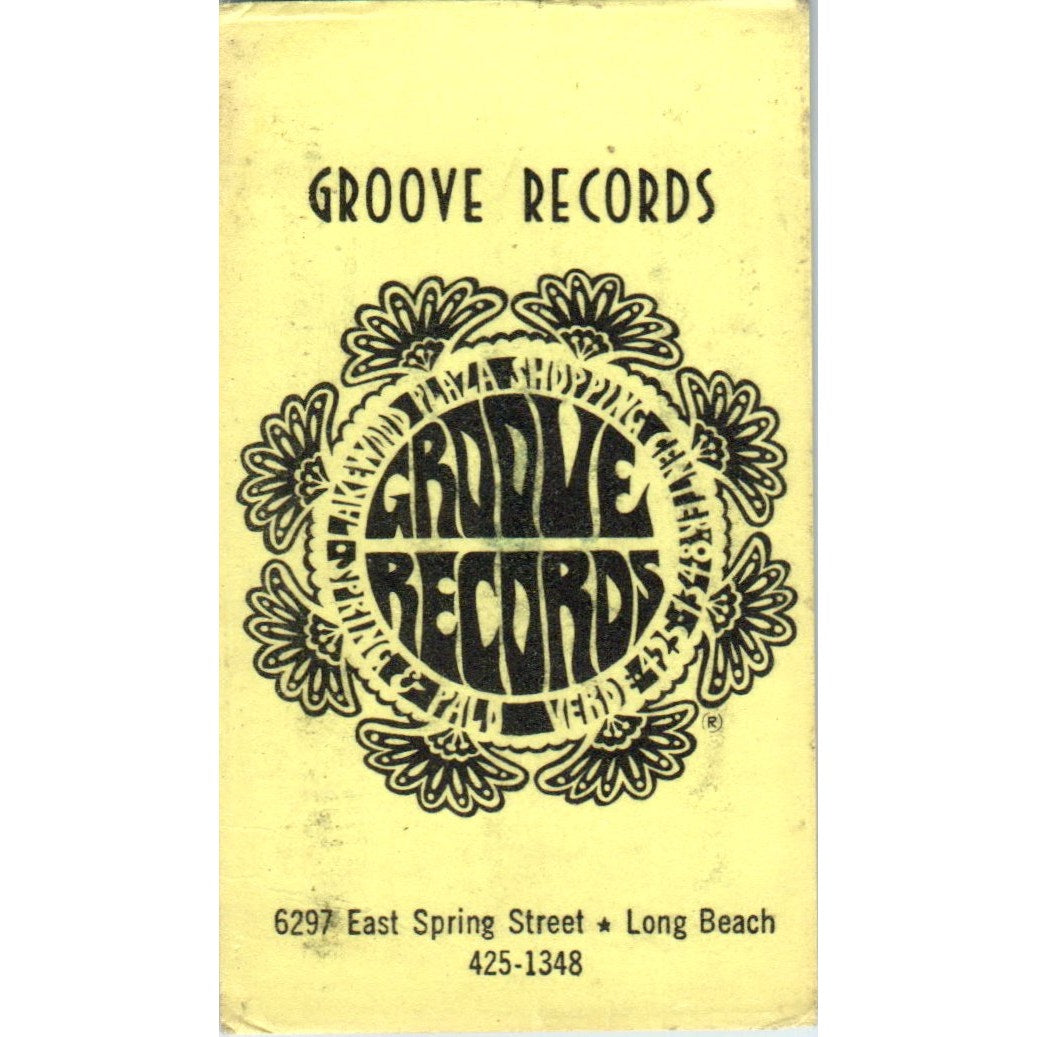 Groove Records Lakewood Plaza Spring Street Long Beach CA Business Card SD8-B20