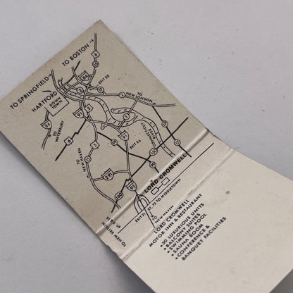 Lord Cromwell Motor Inn & Restaurant MA Vintage Matchbook Cover TB8-MB-9