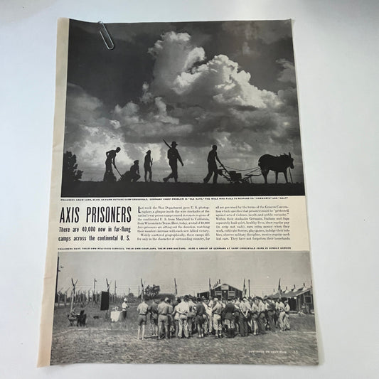 Axis Prisoners in US War Camps 2 Pages 1940s WWII Era Article V30-1