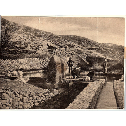 c1920 Jericho Biblical Waters Religious Site Middle East Rahab Vtg Print 6x7 V12
