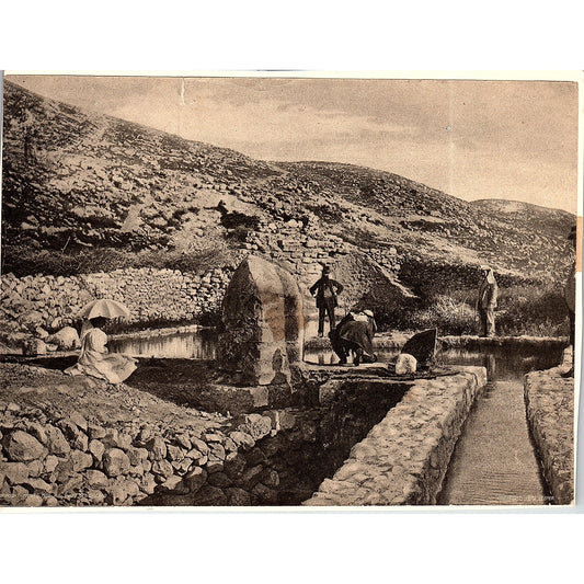 c1920 Jericho Biblical Waters Religious Site Middle East Rahab Vtg Print 6x7 V12