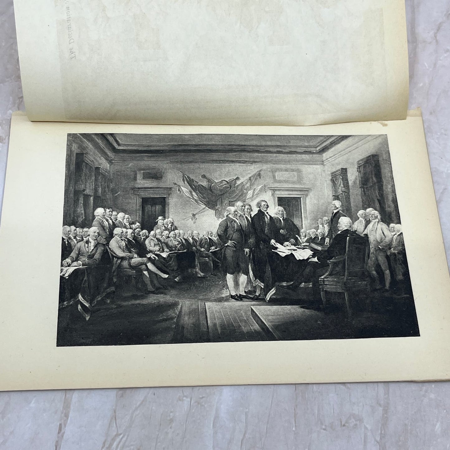 1898 Engraving The Declaration of Independence American Statesmen 5x7" AE4