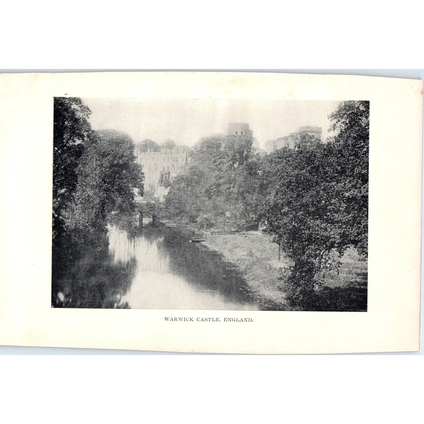 Warwick Castle England 1901 Original Print AD8-H5