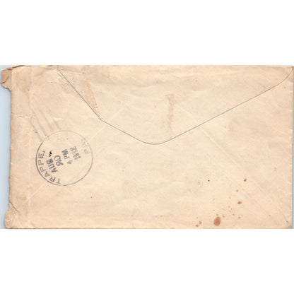 1912 Collegeville Bank to Cora Rambo Trappe PA Postal Cover Envelope TG7-PC2