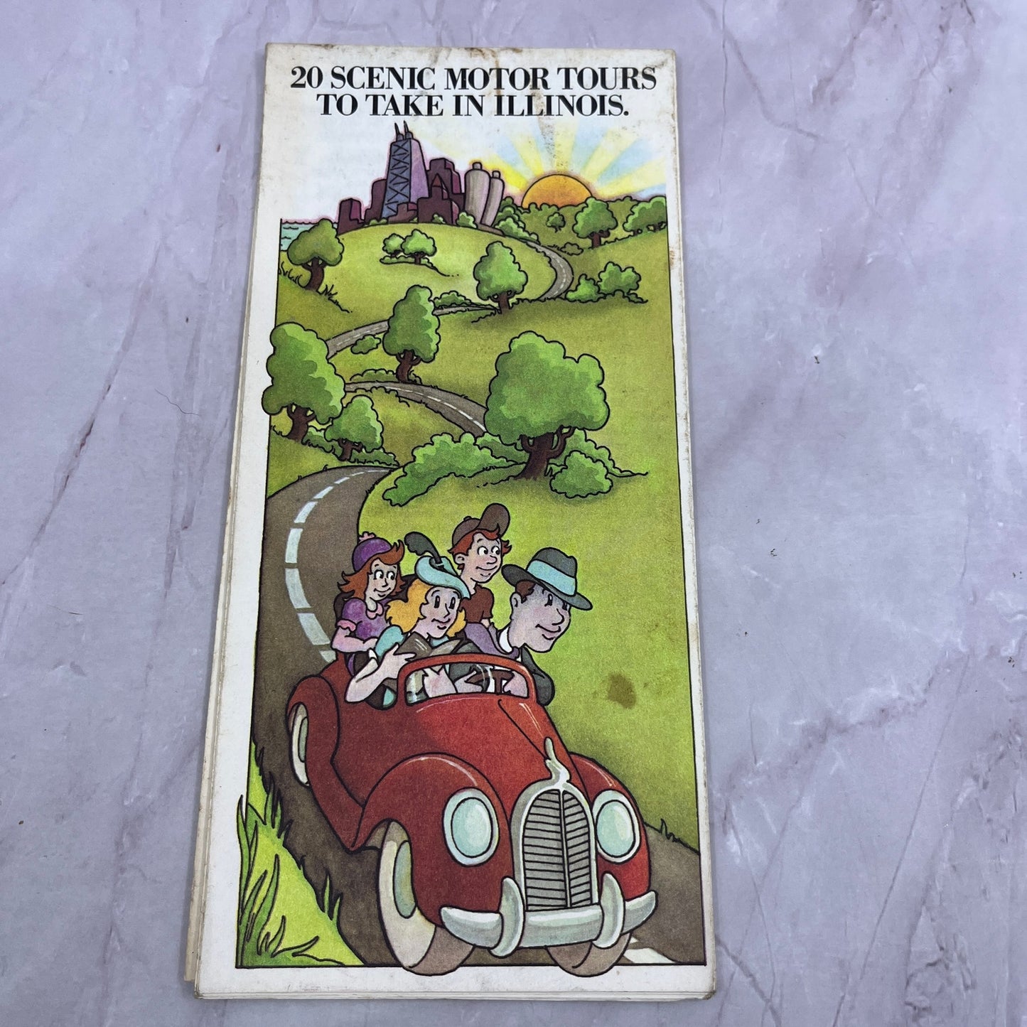 1972 20 Scenic Motor Tours to Take in Illinois Fold Out Travel Guide TH2-MP2
