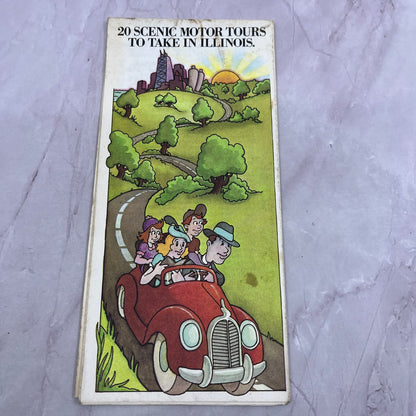 1972 20 Scenic Motor Tours to Take in Illinois Fold Out Travel Guide TH2-MP2