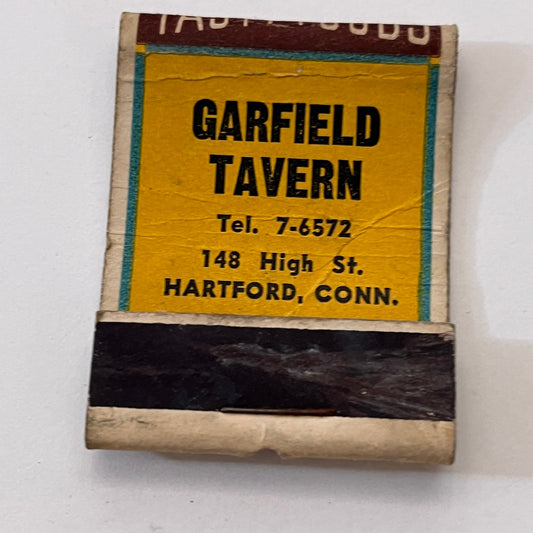 Garfield Tavern 148 High St Hartford CT Vintage Matchbook Cover TB8-MB3-8