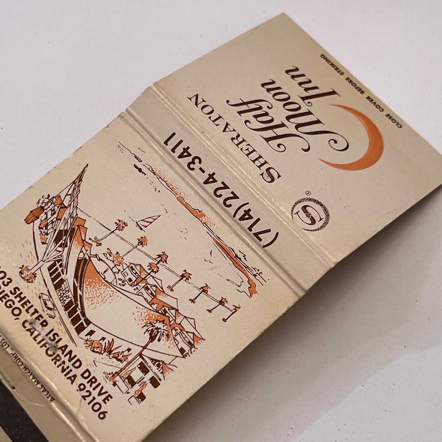 Sheraton Half Moon Inn San Diego CA Vintage Matchbook Cover TB6-MB1-11