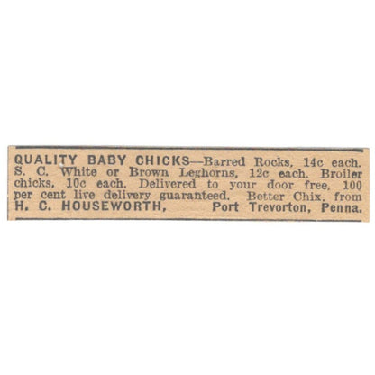 H.C. Houseworth Baby Port Trevorton PA 1922 Magazine Ad AF2-T1