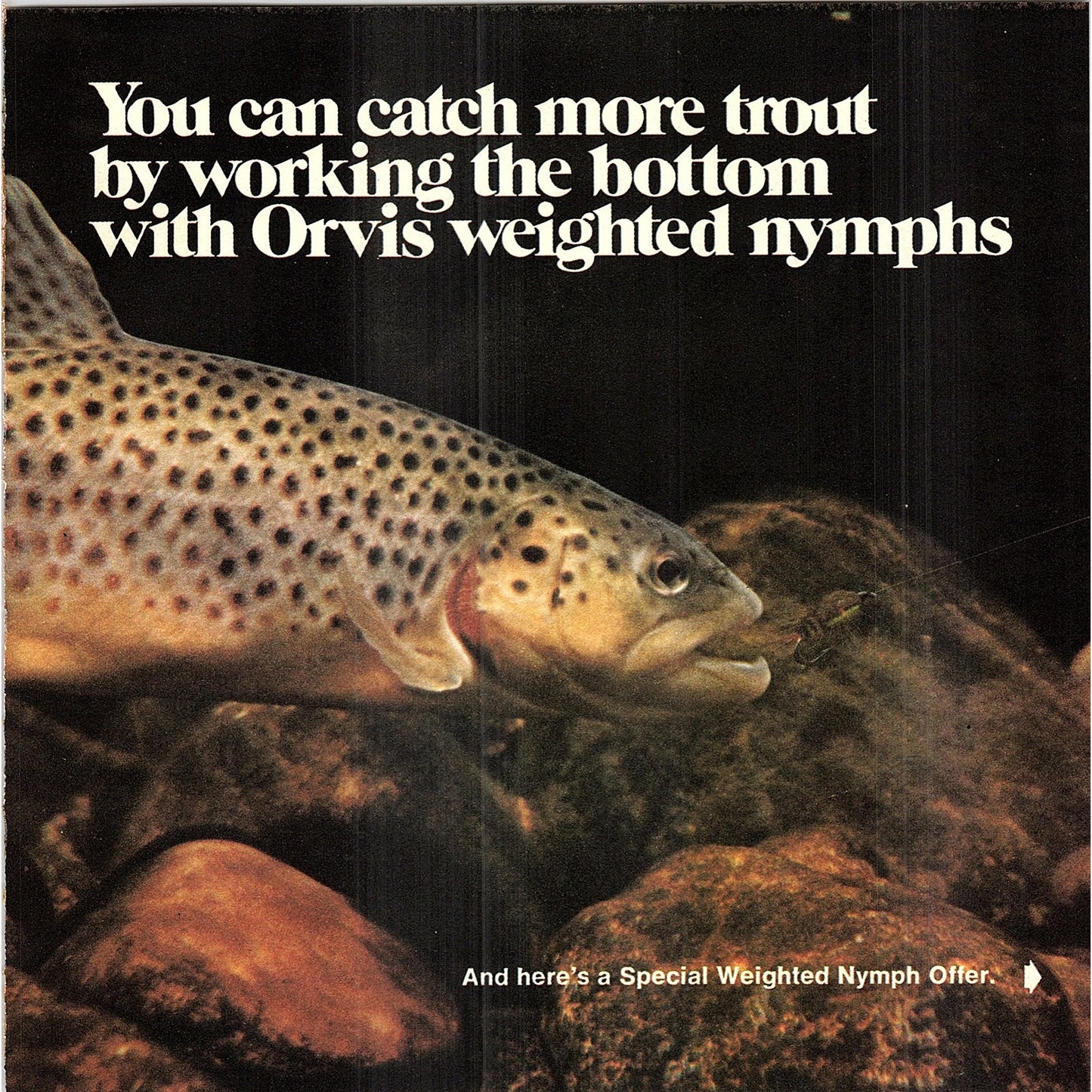 Orvis Weighted Nymphs Fly Fishing Manchester VT 1977 Ad D25