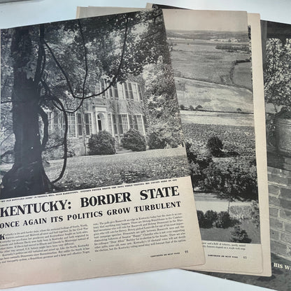 Kentucky: Border State Turbulent Politics 4 Pages 1940s WWII Era Article V30-1