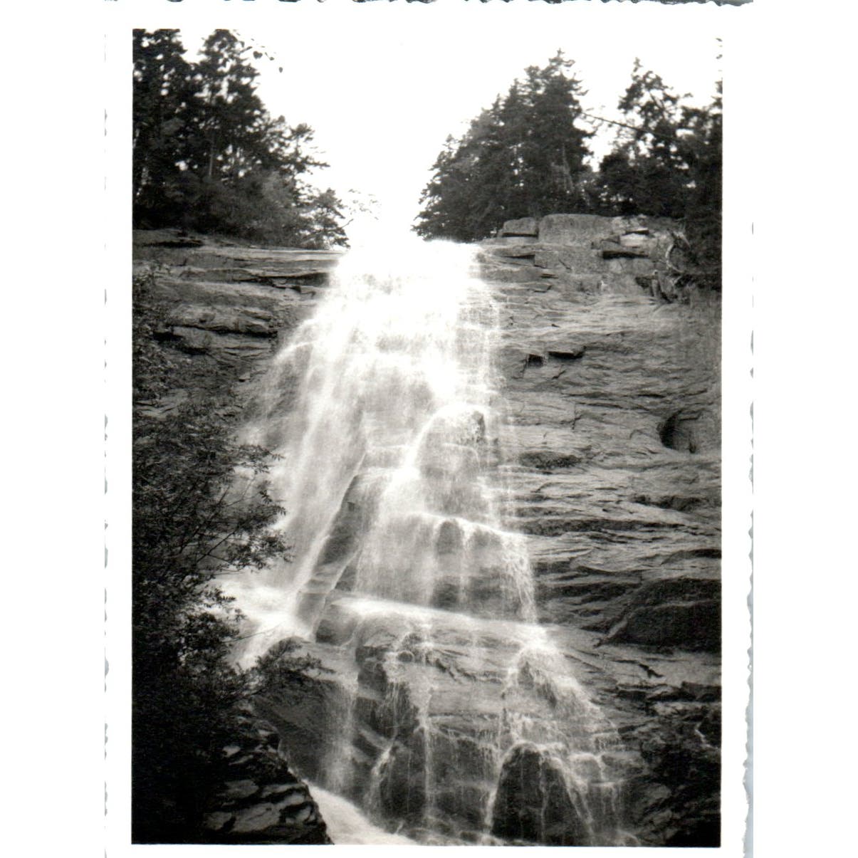 1920s Original Photo View of Arethusa Falls Crawford Notch NH 3x4" AE6