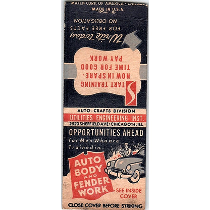 Learn Auto Body Work Chicago Utilities Engineering Institute Matchbook SF3-Y4