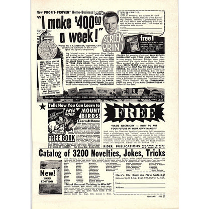 Raymond E. Brandell Start a Profitable Manufacturing Business 1955 Ad AG1-5