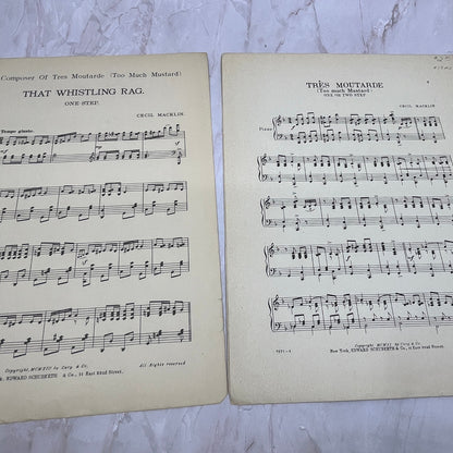 1913 Tres Moutarde Too Much Mustard Two-Step Tango Cecil Macklin Sheet Music Ti5
