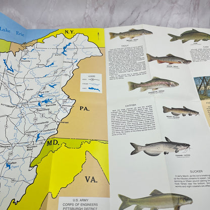 Vintage Hook, Lyin' and Sinker Fisherman's Guide Pittsburgh District Map TH2-MP1