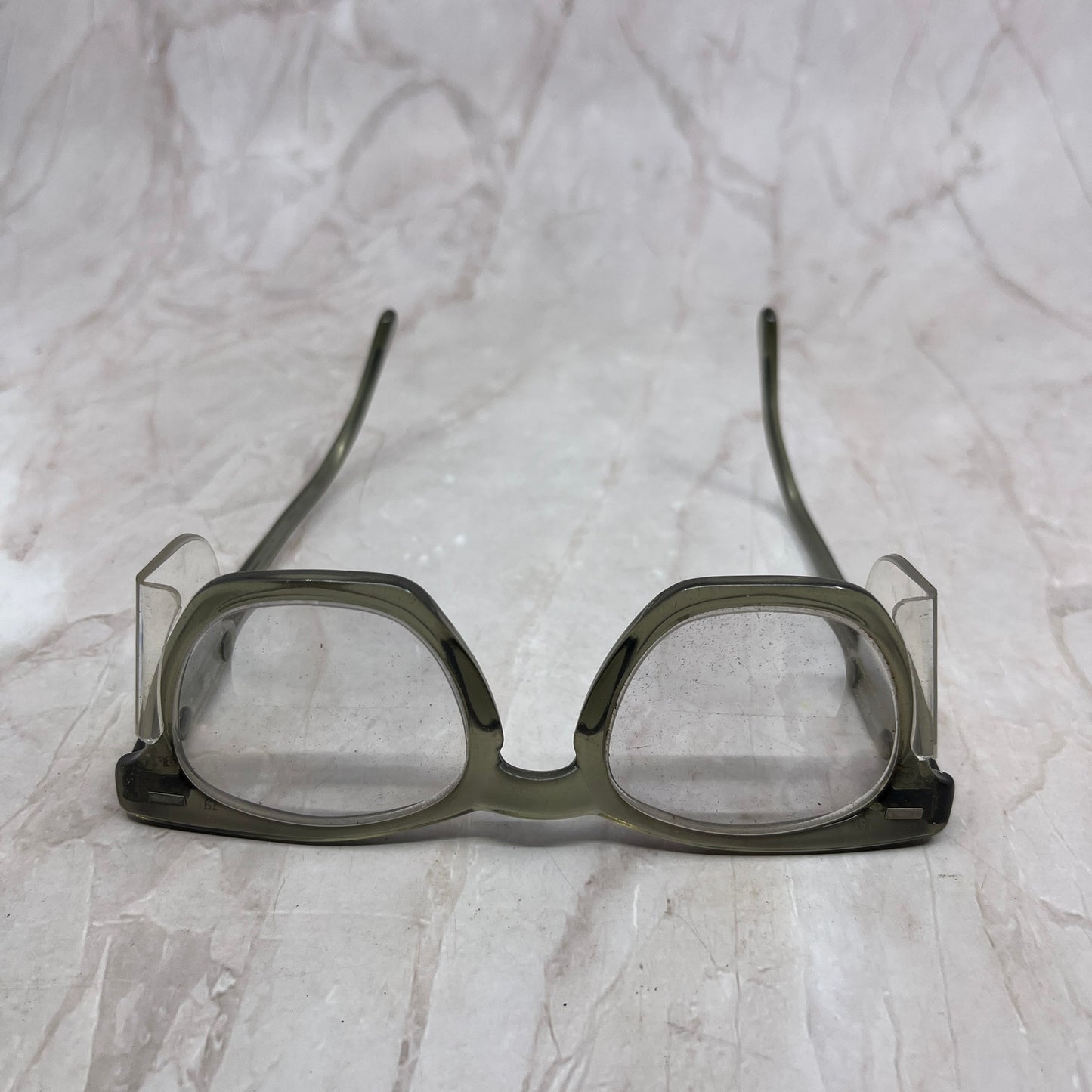 Vintage PI Horn Rim Safety Glasses With Side Shields Sunglasses Frames TG7-G2-1