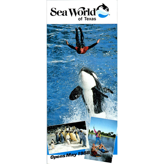1980s Seaworld of Texas Opens May 1988 Promo Leaflet San Antonio TF4-BC