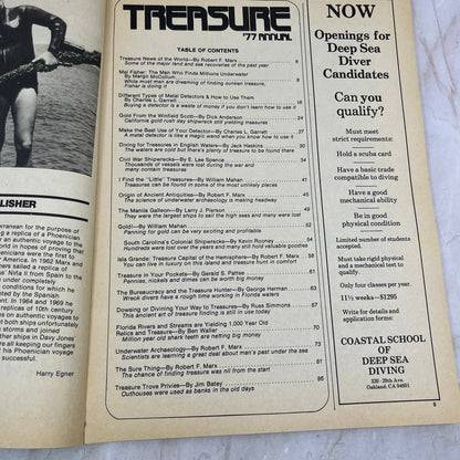 1977 Argosy Treasure Hunting Annual Magazine Gold Panning Metal Detectors M18