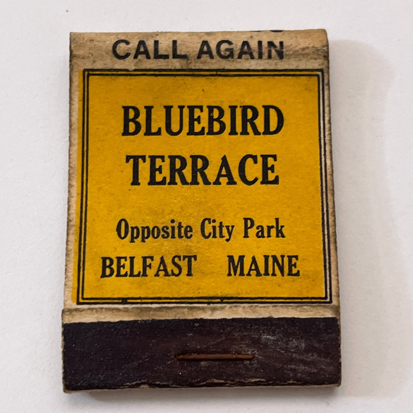 Bluebird Terrace Seafood Belfast Maine Vintage Matchbook Cover TB8-MB3-2