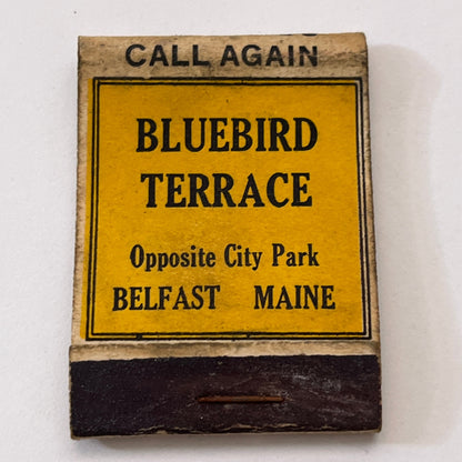 Bluebird Terrace Seafood Belfast Maine Vintage Matchbook Cover TB8-MB3-2