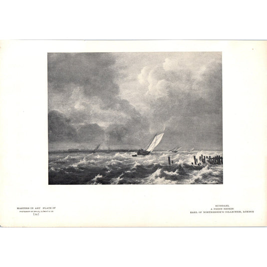 A Fresh Breeze - Ruisdael c1905 Art Print D13