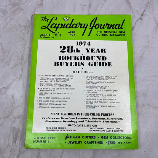 28th Rockhound Buyers Guide - Lapidary Journal Magazine - Apr 1974 M26