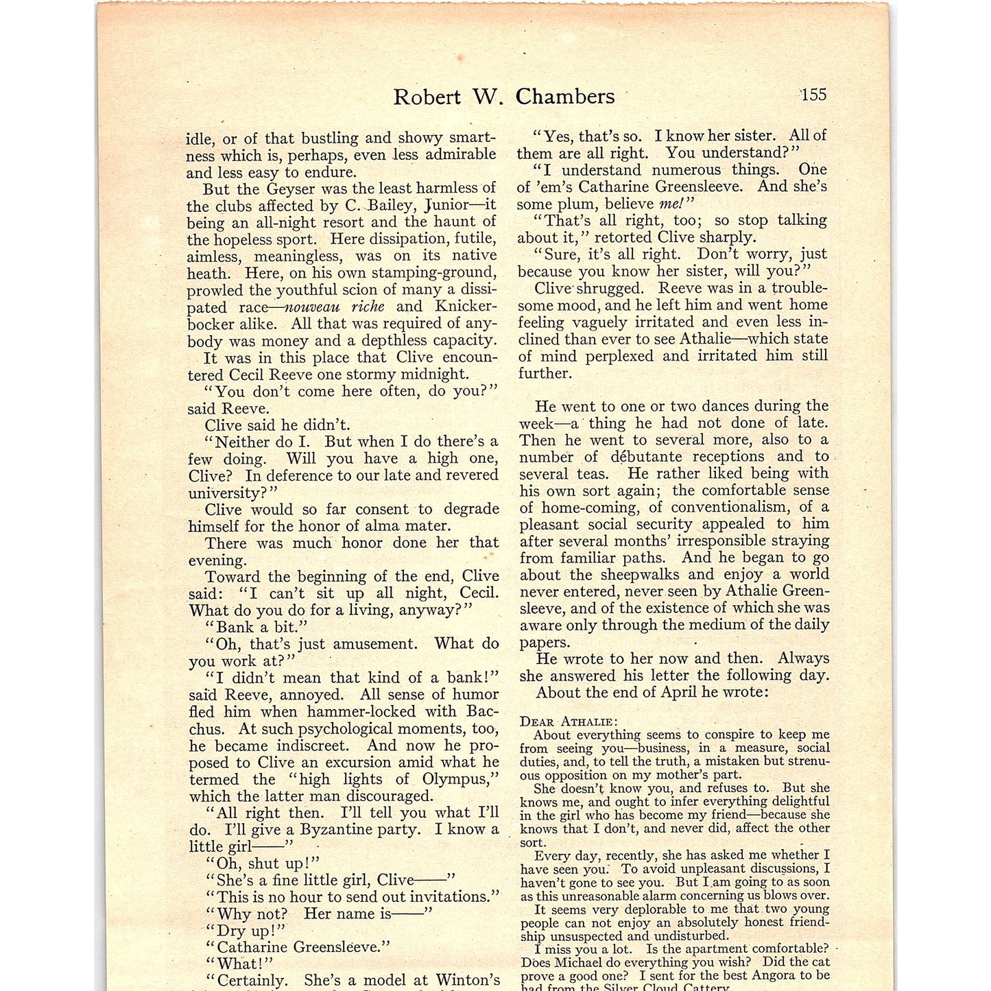 Robert W. Chambers Drawn By Frank Craig Vintage Art Print 6x8" V17