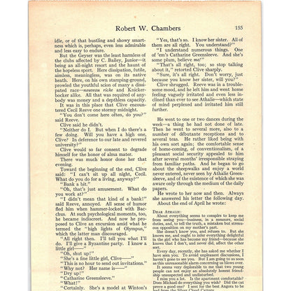 Robert W. Chambers Drawn By Frank Craig Vintage Art Print 6x8" V17