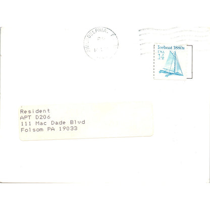 c1980 Cut Hut Men's Hair Styling Hair Pieces Milmont Park PA Postal Card PD7