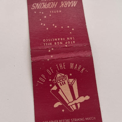 Hotel Mark Hopkins Atop Nob Hill Geo D Smith San Francisco Matchbook TB8-MB2-3