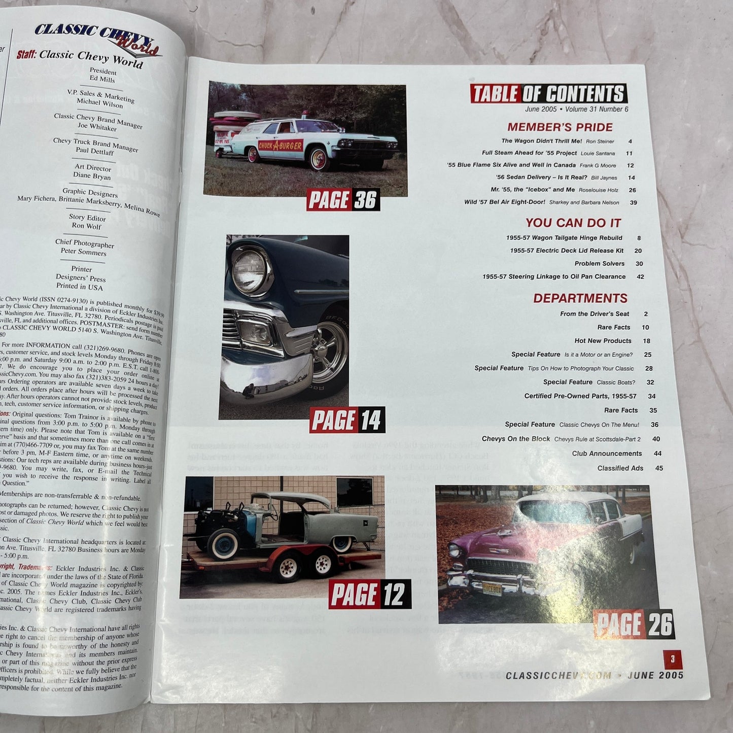 Real '56 Sedan Delivery - Classic Chevy World Magazine - Jun 2005 M29