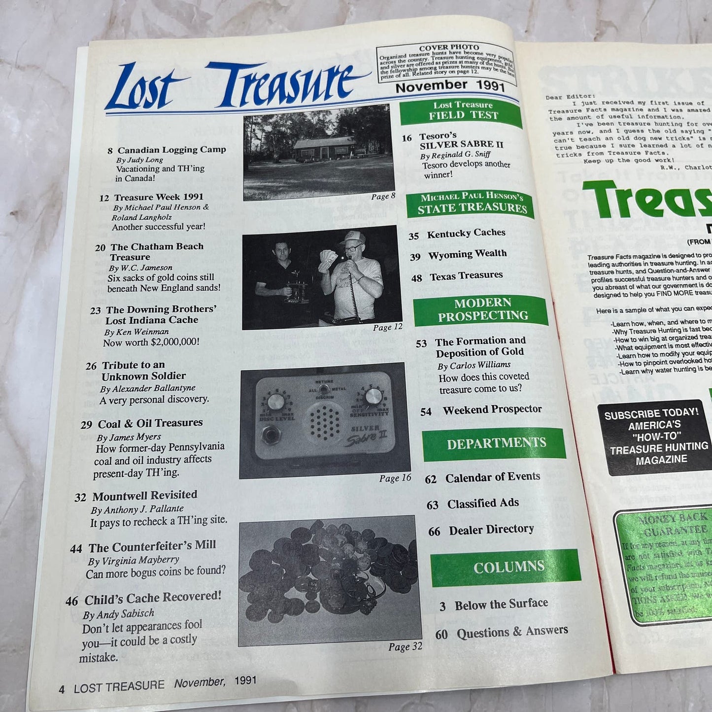 1991 Nov - Lost Treasure Magazine - Treasure Hunting Gold Prospecting M14