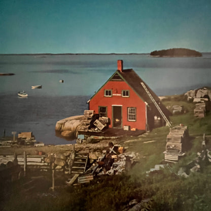 Lobster Shack on Maine USA Coast 12x16" Art Print FL1