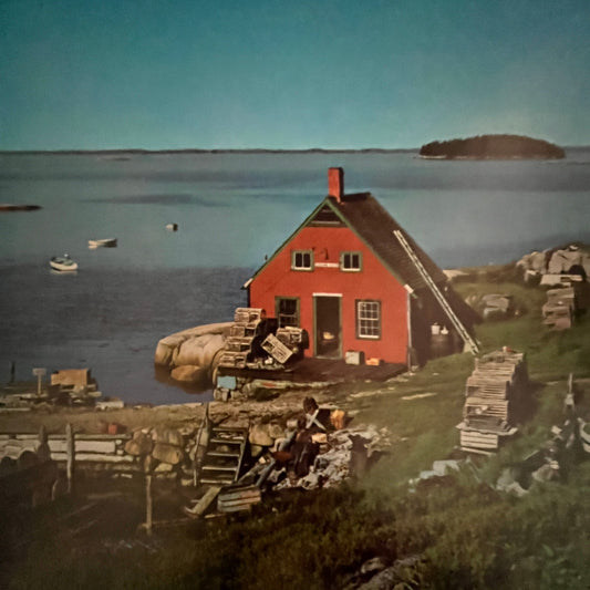 Lobster Shack on Maine USA Coast 12x16" Art Print FL1