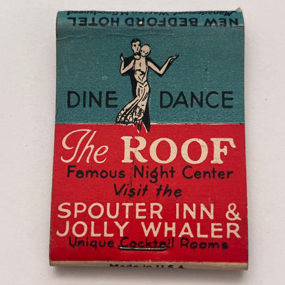 The Roof Night Center Spouter Inn Jolly Whaler Vintage Matchbook Cover TB8-MB-5